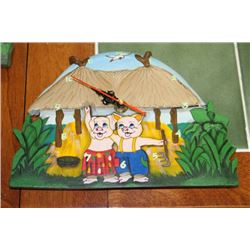WOOD PIG CLOCK