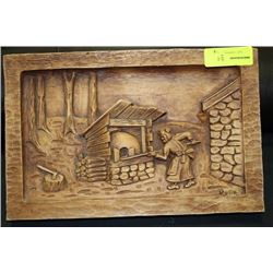 WOOD CARVED WALL HANGING