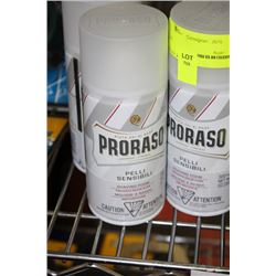 BOTTLE OF PRORASO SENSITIVE SKIN SHAVING FOAM