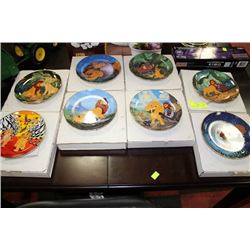 SET OF 8 BRADFORD EXCHANGE LION KING