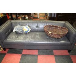 GREY LEATHER SOFA