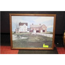 STEVE ZAZENSKI "EARLY SPRING FARM HOUSE AND BARN"