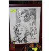 Image 1 : SIGNED & FRAMED MARILYN MONRO SKETCH