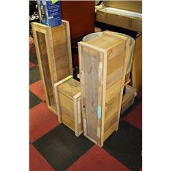 5 PC WOOD PLANTER/FLOWER BOX  SET