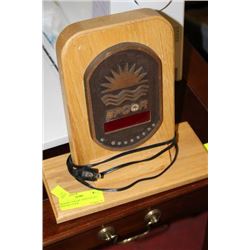 WOODEN "EPCOR" ANNIVERSARY DIGITAL CLOCK