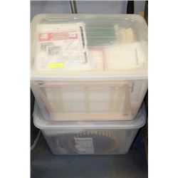 2 TOTES OF NEEDLEPOINT ACCESORIES