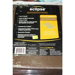 SET OF 2 BROWN DRAPERY PANELS