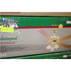 HAMPTON BAY 52" CIELING FAN WITH LIGHT KIT X2