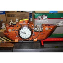 WOODEN BOAT CLOCK
