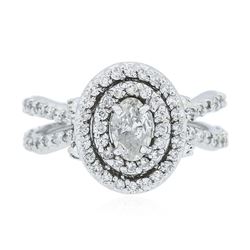 14KT White Gold 1.20ctw Diamond Ring