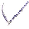 Image 7 : 14KT White Gold 16.08ctw Tanzanite and Diamond Necklace