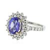 Image 2 : 14KT Two Tone Gold 2.25ct Tanzanite and Diamond Ring