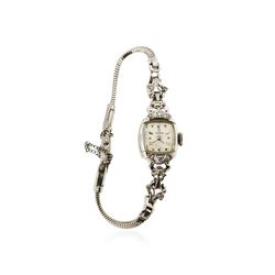 Ladies Omega 14KT White Gold Diamond Wristwatch