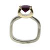 Image 7 : 14KT Two-Tone Gold 4.87ct Almandite and Diamond Ring