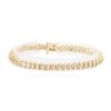 Image 3 : 14KT Yellow Gold 1.00ctw Diamond Tennis Bracelet