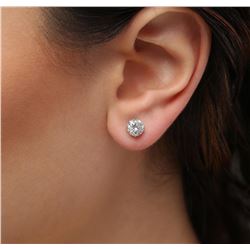 14KT White Gold 1.92ctw Diamond Stud Earrings