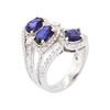 Image 7 : 14KT White Gold 2.64ctw Sapphire and Diamond Ring