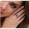 Image 5 : 14KT White Gold GIA Certified 2.16ct Alexandrite and Diamond Ring