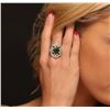 Image 1 : 14KT Yellow Gold 2.77ct Emerald and Diamond Ring