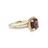 Image 4 : 14KT Yellow Gold 2.73ct Rubellite and Diamond Ring