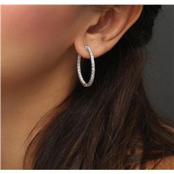 14KT White Gold 1.75ctw Diamond Earrings