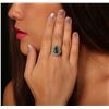Image 2 : 14KT Yellow Gold 2.27ct Emerald and Diamond Ring