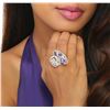 Image 2 : 14KT White Gold 1.60ctw Tanzanite and Diamond Ring