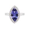 Image 1 : 14KT White Gold 3.02ct Tanzanite and Diamond Ring