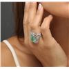 Image 6 : 14KT White Gold GIA Certified 6.28ct Emerald and Diamond Ring