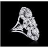 Image 4 : 14KT White Gold 1.08ctw Diamond Ring