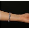 Image 5 : 14KT White Gold 8.55ctw Tanzanite and Diamond Bracelet