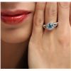 Image 2 : 14KT White Gold 1.05ctw Fancy Blue Diamond Ring