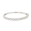 Image 3 : 14KT White Gold 2.30ctw Diamond Bangle Bracelet