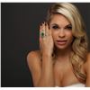 Image 1 : 14KT Two-Tone Gold 9.47ct Emerald and Diamond Ring