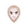 Image 1 : 14KT Rose Gold 13.01ct Morganite and Diamond Ring