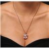 Image 1 : 14KT Rose Gold 15.44ct Morganite and Diamond Pendant With Chain