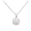 Image 4 : 14KT White Gold 0.83ctw Diamond Pendant With Chain