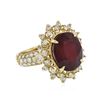 Image 4 : 14KT Yellow Gold 10.13ct Ruby and Diamond Ring