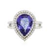 Image 1 : 14KT White Gold 4.44ct Tanzanite and Diamond Ring