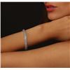 Image 1 : 14KT White Gold 4.80ctw Diamond Bangle Bracelet