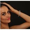 Image 2 : 14KT White Gold 4.80ctw Diamond Bangle Bracelet