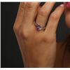 Image 6 : 14KT White Gold 1.05ctw Pink Sapphire and Diamond Ring