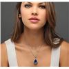 Image 6 : 14KT White Gold GIA Certified 23.12ct Tanzanite and Diamond Pendant With Chain
