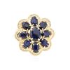 Image 3 : 14KT Yellow Gold 8.21ctw Sapphire and Diamond Ring