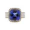 Image 1 : 14KT Yellow Gold 6.50ct Tanzanite and Diamond Ring