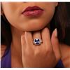 Image 3 : 14KT Yellow Gold 6.50ct Tanzanite and Diamond Ring