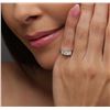 Image 2 : 14KT White Gold 0.98ctw Diamond Ring