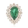 Image 3 : 14KT White Gold 5.73ct Emerald and Diamond Ring