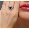 Image 5 : 14KT White Gold 2.96ct Blue Spinel and Diamond Ring