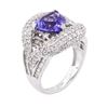 Image 7 : 14KT White Gold 2.94ct Tanzanite and Diamond Ring